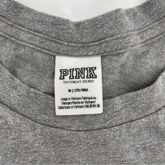 PINK Victoria's Secret Sequin Bling Grey Red and Blue Muscle Tank Size Medium - Picture 5 of 7